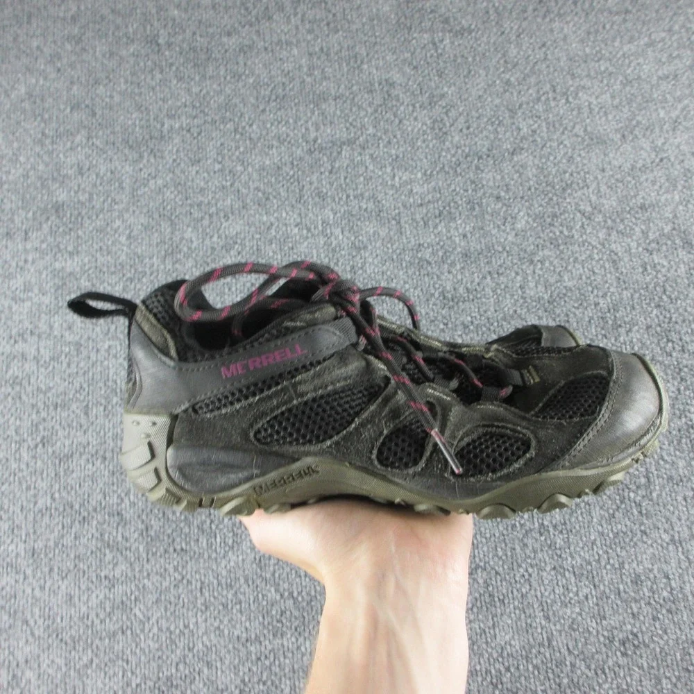 Merrell J500158 Hiking Shoes Womens Size 8 Black Mesh Trail Walking Outdoor